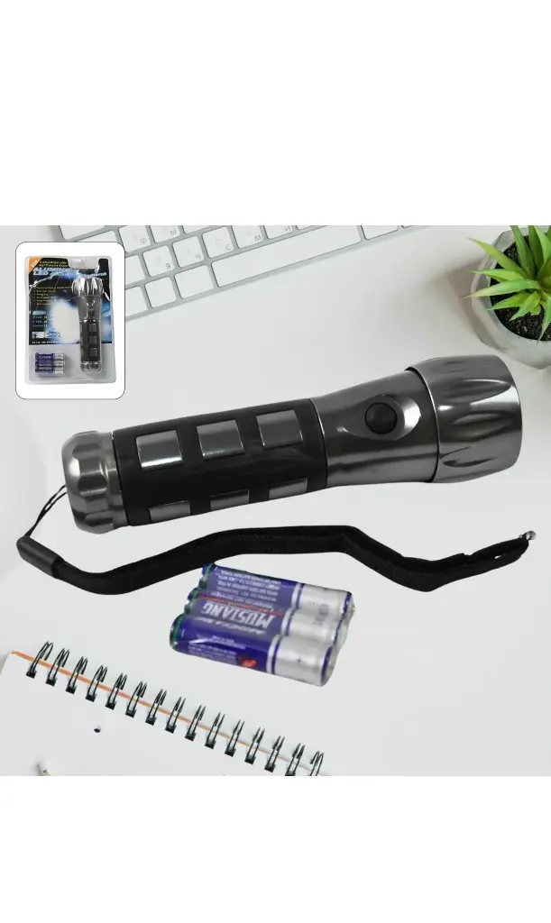 Alluminium Led || xenon rubber grip hand torch (three 1.5 V AAA batteries *not included)