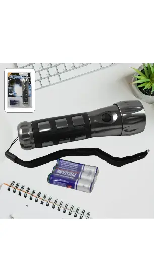 Alluminium Led || xenon rubber grip hand torch (three 1.5 V AAA batteries *not included)